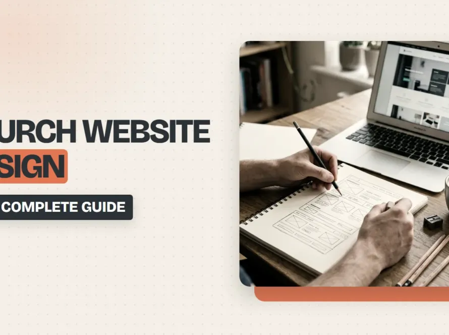 CHURCH WEBSITE DESIGN — 2026 COMPLETE GUIDE — Faith Funnels blog thumbnail