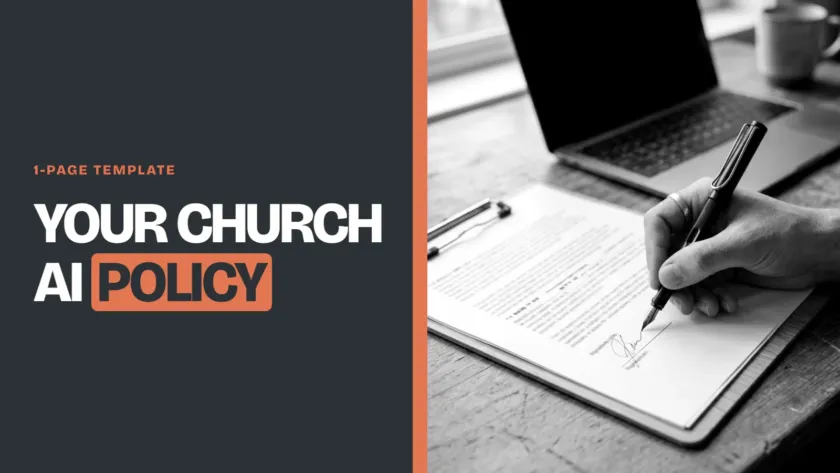 YOUR CHURCH AI POLICY — 1-PAGE TEMPLATE — Faith Funnels blog thumbnail