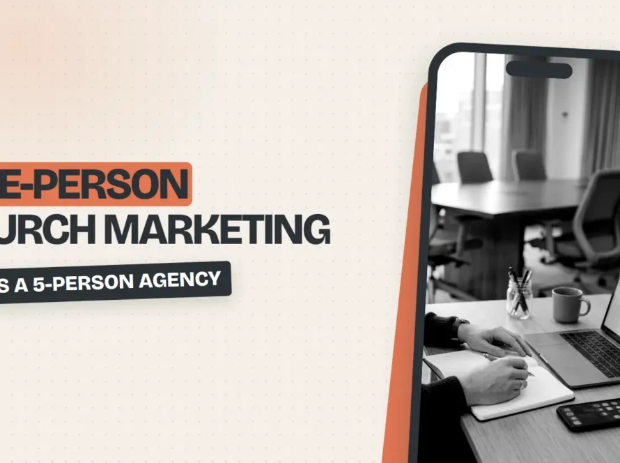 ONE-PERSON CHURCH MARKETING — BEATS A 5-PERSON AGENCY — Faith Funnels blog thumbnail