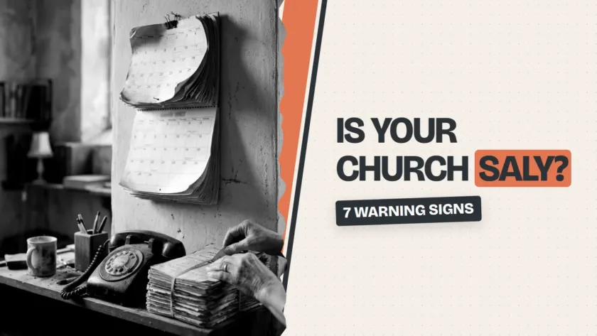 IS YOUR CHURCH SALY? — 7 WARNING SIGNS — Faith Funnels blog thumbnail